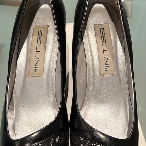 Python Skin Appliqué black 2” heels - Picture 3 of 7